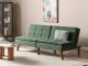 Beliani Sofa rozkładana zielona RONNE 2