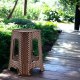 Korona Shops Taboret krzesło stołek Rattan Brązowy do 90 kg 1