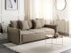 Beliani Sofa rozkładana z pojemnikiem brązowa KRAMA 2
