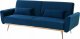Beliani Sofa rozkładana welurowa granatowa EINA 5