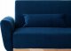 Beliani Sofa rozkładana welurowa granatowa EINA 8