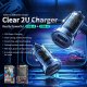 Ładowarka Wekome Ładowarka samochodowa 2 x USB-A Fast Charging 15W Czarna / Przezroczysta 1