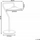 Lampa stołowa Beliani Lampa stołowa LED metalowa czarna GALETTI 2