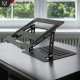 Alogy Uchwyt na laptop Macbook tablet 17" stojak podstawka składany regulowany aluminiowy na biurko 25 x 21.5cm Alogy Grafitowy 12