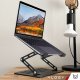 Alogy Uchwyt na laptop Macbook tablet 17" stojak podstawka składany regulowany aluminiowy na biurko 25 x 21.5cm Alogy Grafitowy 1