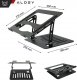 Alogy Uchwyt na laptop Macbook tablet 17" stojak podstawka składany regulowany aluminiowy na biurko 25 x 21.5cm Alogy Grafitowy 3