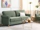 Beliani Sofa 3-osobowa sztruksowa ciemnozielona RONNEBY 2