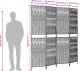 vidaXL Parawan 4-panelowy, brązowy, polirattan 8