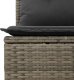 vidaXL Sofa ogrodowa z poduszkami, 2-osobowa, szara, polirattan 6