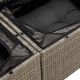 vidaXL Sofa ogrodowa z poduszkami, 2-osobowa, szara, polirattan 7