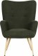 Beliani Fotel z podnóżkiem boucle ciemnozielony VEJLE 5