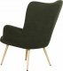 Beliani Fotel z podnóżkiem boucle ciemnozielony VEJLE 6