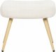 Beliani Fotel z podnóżkiem boucle złamana biel VEJLE 7