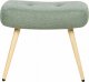 Beliani Fotel z podnóżkiem boucle jasnozielony VEJLE 8