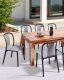 Beliani Zestaw 8 krzeseł ogrodowych szaro-czarny SPEZIA 12