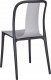 Beliani Zestaw 8 krzeseł ogrodowych szaro-czarny SPEZIA 7
