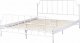 Beliani Łóżko metalowe 160 x 200 cm białe MAURESSAC 4