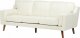 Beliani Sofa 3-osobowa tapicerowana biała LOKKA 4