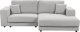 Beliani Narożnik 3-osobowy lewostronny jasnoszary LOFOTEN 1