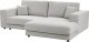 Beliani Narożnik 3-osobowy lewostronny jasnoszary LOFOTEN 3