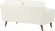 Beliani Sofa 2-osobowa tapicerowana biała LOKKA 5