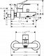 Bateria wannowa Hansgrohe Hansgrohe Rebris S Single lever bath mixer Exposed Inst. chrome 5
