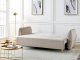 Beliani Sofa rozkładana welurowa z pojemnikiem beżowoszara VALLANES Lumarko! 3