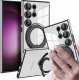 Alogy Etui do Samsung Galaxy S24 Ultra obudowa magnetyczne Ring Mag Safe Clear magnes do uchwytu Alogy Czarne przezroczyste + Ładowarka Qi 11