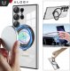 Alogy Etui do Samsung Galaxy S24 Ultra obudowa magnetyczne Ring Mag Safe Clear magnes do uchwytu Alogy Czarne przezroczyste + Ładowarka Qi 6