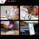 Alogy Etui do Samsung Galaxy S24 Ultra obudowa magnetyczne Ring Mag Safe Clear magnes do uchwytu Alogy Czarne przezroczyste + Ładowarka Qi 10