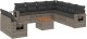 vidaXL 10-częściowy zestaw wypoczynkowy do ogrodu, z poduszkami, szary 2