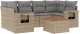 vidaXL 7-częściowy zestaw wypoczynkowy do ogrodu, z poduszkami, beżowy 2