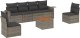 vidaXL 7-częściowy zestaw wypoczynkowy do ogrodu, z poduszkami, szary 2