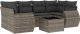 vidaXL 7-częściowy zestaw wypoczynkowy do ogrodu, z poduszkami, szary 2
