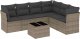 vidaXL 7-częściowy zestaw wypoczynkowy do ogrodu, z poduszkami, szary 2