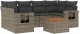 vidaXL 7-częściowy zestaw wypoczynkowy do ogrodu, z poduszkami, szary 2