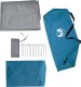 Namiot turystyczny vidaXL Namiot kempingowy, 1-os., niebieski, 255x153x130 cm, tafta 185T 11