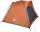 Namiot turystyczny vidaXL Namiot, 4-os., szaro-pomarańczowy, 240x221x160 cm, tafta 185T 6