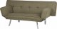 Beliani Tapicerowana sofa rozkładana zielona BRISTOL 6