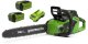 Piła łańcuchowa Greenworks GD40CS18K2X 40 V 40 cm 1
