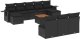 vidaXL 11-częściowy zestaw wypoczynkowy do ogrodu, poduszki czarny rattan PE 2