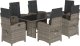 vidaXL 7-częściowy zestaw mebli ogrodowych z poduszkami, szary, rattan PE 2