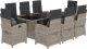 vidaXL 9-częściowy zestaw mebli ogrodowych z poduszkami, jasnoszary 2