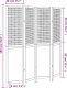 vidaXL Parawan pokojowy, 4-panelowy, ciemny brąz, lite drewno paulowni 8