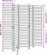 vidaXL Parawan pokojowy, 5-panelowy, czarny, lite drewno paulowni 8