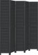 vidaXL Parawan pokojowy, 5-panelowy, czarny, lite drewno paulowni 2