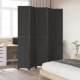 vidaXL Parawan pokojowy, 5-panelowy, czarny, lite drewno paulowni 3