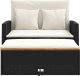 vidaXL Sofa ogrodowa z poduszkami, 2-osobowa, czarna, rattan PE i akacja Lumarko! 5