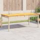 vidaXL Stół ogrodowy, beżowy, 180x90x75 cm, polirattan i akacja 1