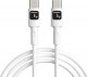 Kabel USB Techly USB-C - USB-C 1 m Biały (ICOC-MUSB20-C60W1) 1